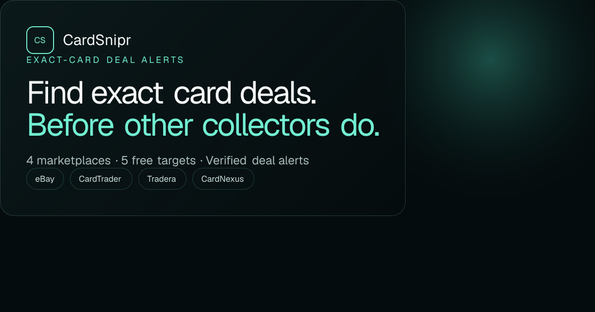 Trading Card Deal Alerts Across Marketplaces